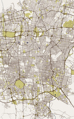 Obraz premium map of the city of Tegeran, Iran