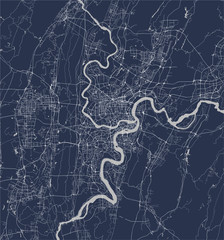 map of the city of Chongqing, China
