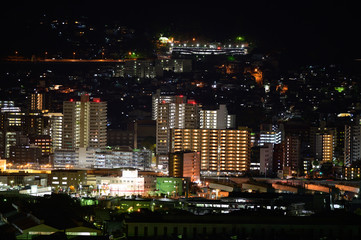 Fototapeta na wymiar 地方都市の夜景（福岡県）
