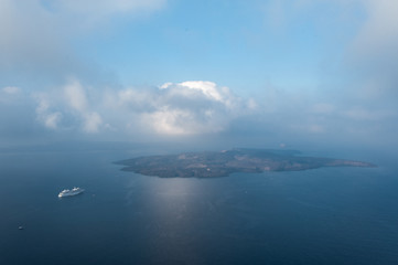 Fototapeta na wymiar View of Nea Kameni, Santorini