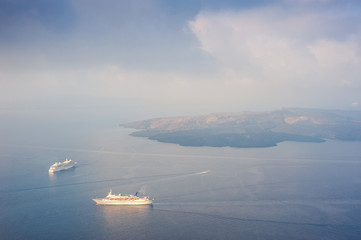 View of Nea Kameni, Santorini