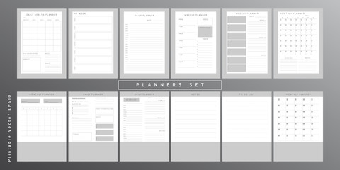 Planner sheet vector