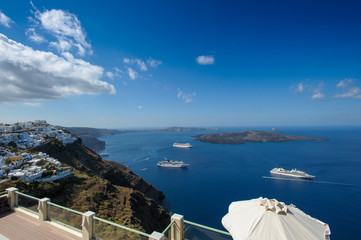 View of Nea Kameni, Santorini