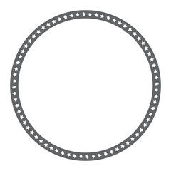 round stars frame on white background