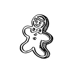 Fototapeta premium Cookies for christmas. Isolated on white background. Vector illustration.