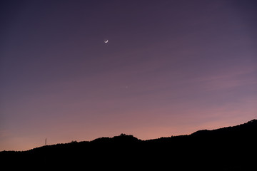 sunset in the mountains