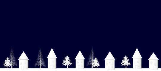 Winter city. Winter cityscape.    冬の市街地、冬の街並み