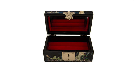 Jewelry box on white background