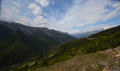 Fototapeta na wymiar Mountain landscapes of Svaneti, Georgia