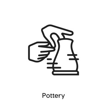 Pottery Icon Vector Sign Symbol