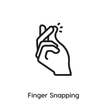 finger snapping icon vector. Gesture icon vector symbol illustration. Modern simple vector icon for your design. Click icon vector.	