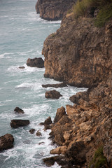 stormy weather and sea waves