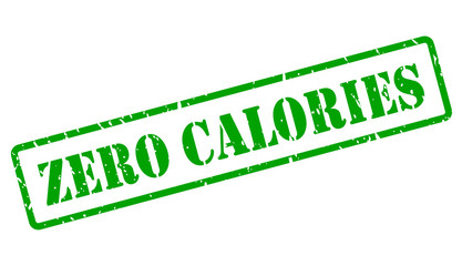 Zero calories vector stamp