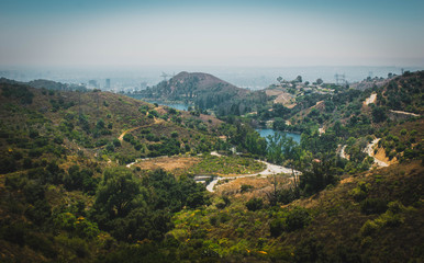 Fototapeta na wymiar panorama of mountains in LA