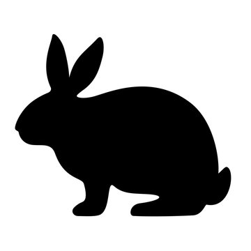 Rabbit vector silhouette icon