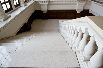 white Baroque balustrade