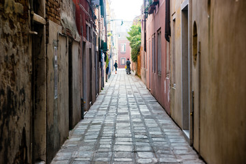 Obraz na płótnie Canvas Street life in Venice. People on Giudecca island