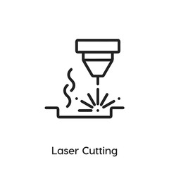Laser cutting icon vector. Cutter machine icon vector symbol illustration. Modern simple vector icon for your design. Laser cutting icon vector	 - obrazy, fototapety, plakaty
