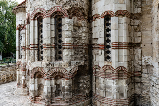 Windows and ancient architecture of The Church of St John the Baptist, Church of St John the Precursor, 717 AD, Kerch, Russia