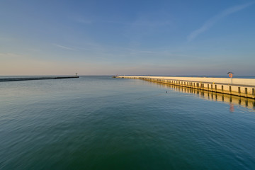 Fototapeta premium Small port, Gulf of Gdansk, Poland, village of Tolkmicko