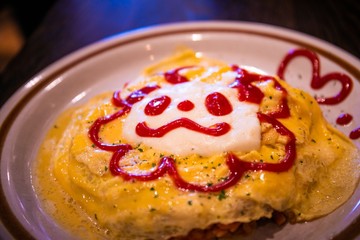 パンダと喫茶店とオムライス