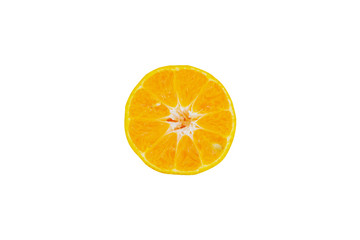 Orange isolated on white background ,orange slice, clipping path
