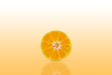 Citrus fruit, isolated on an orange background