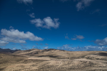 Fototapeta na wymiar Landshot from the island of Fuerteventure (Canaria Island)