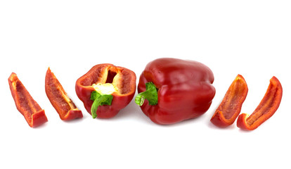 Red peppers on a white background