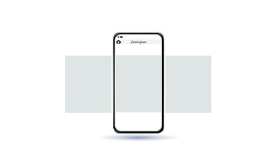 Carousel post, new popular smartphone, vector illustration
