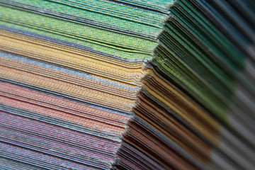 Close-up in detail book edge paper 