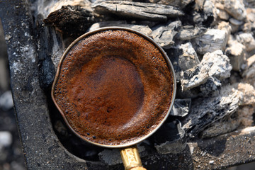 Turkish Coffee on Barbecue.