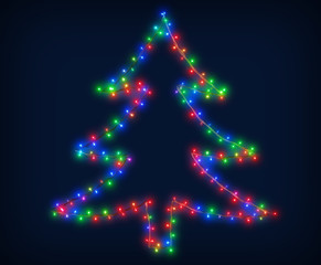 Christmas lights LED decoration background for your holiday, christmas, New Year and celebration concept design
