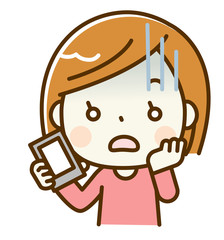 スマホを持つ女性