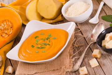 Pumpkin cream soup.
