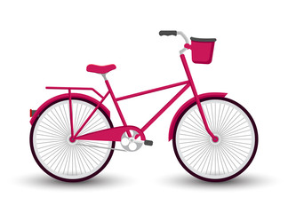 Bicycle red isolate. Modern Bicycle style