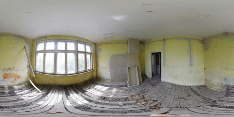 Abandoned building indoors HDRI Panorama