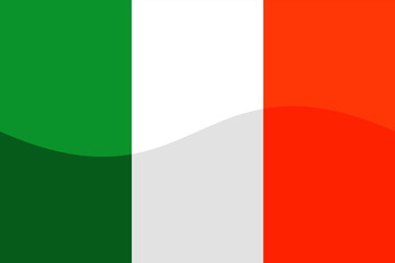 flag of ireland shiny. vector background