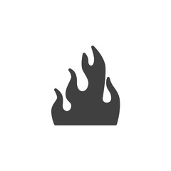 Bonfire flame vector icon. Hot flaming filled flat sign for mobile concept and web design. Fire flame glyph icon. Symbol, logo illustration. Vector graphics