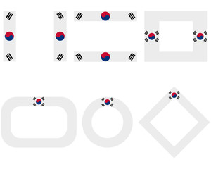 Fahnen von Südkorea mit Textfreiraum