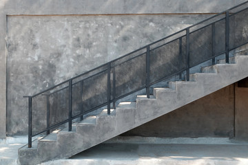Staircase made of cement outside the building