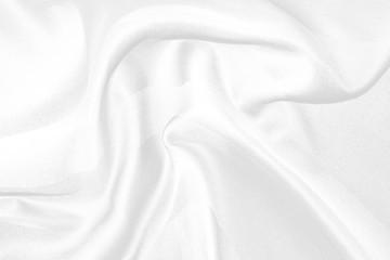 White Cloth background with soft waves.