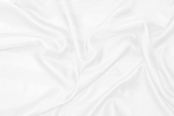 Fototapeta na wymiar White Cloth background with soft waves.