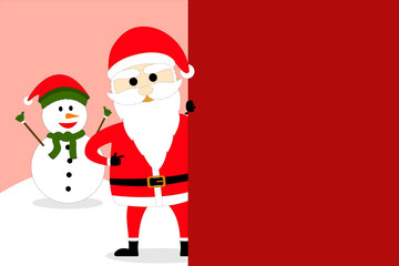 Santa Claus shows space.