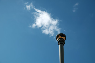 chimney on blue sky