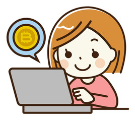 資産運用をする女性