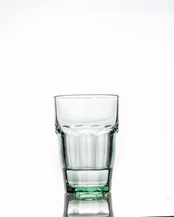 in glass transparent the glass pours clean water