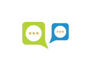 speech bubble logo icon vector