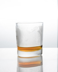 A frozen glass tumbler and strong alcohol.