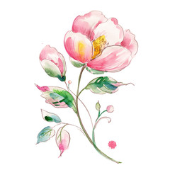  Watercolor illustration of a light flower with buds.jpg